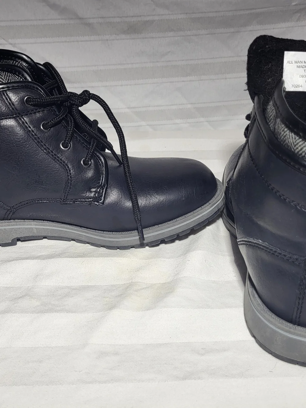Kids Eddie Bauer Black Dress Boots With Gray Trim